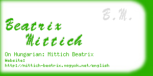 beatrix mittich business card